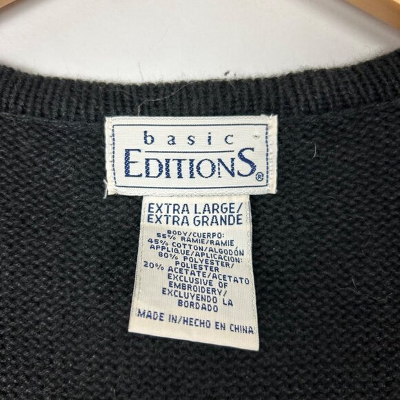 Vintage Basic Editions Halloween Sweater Vest Beaded Size XL Women's - Picture 10 of 10